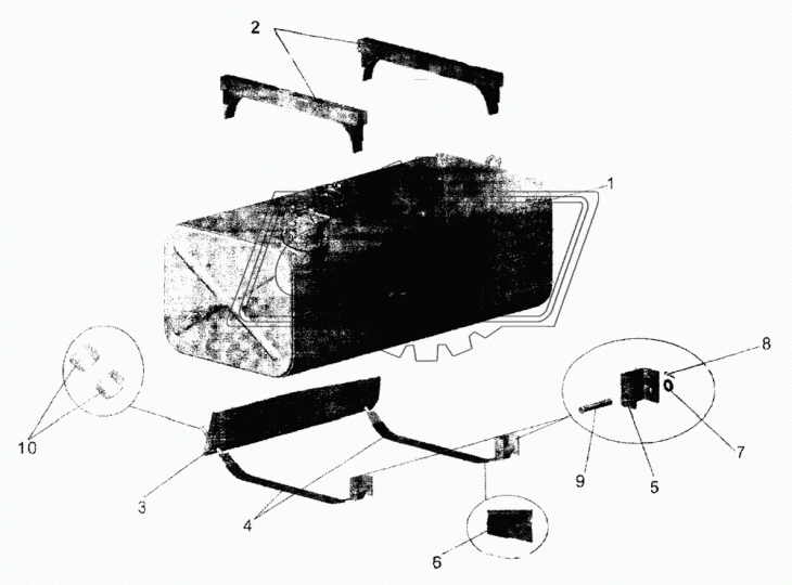 103-1101010-03 Бак топливный МАЗ (220 л.) в сборе (МАЗ-104) МАЗ
